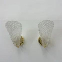 Best Pamono Murano Glass Wall Lamps, Italy, 1970s, Set of 2