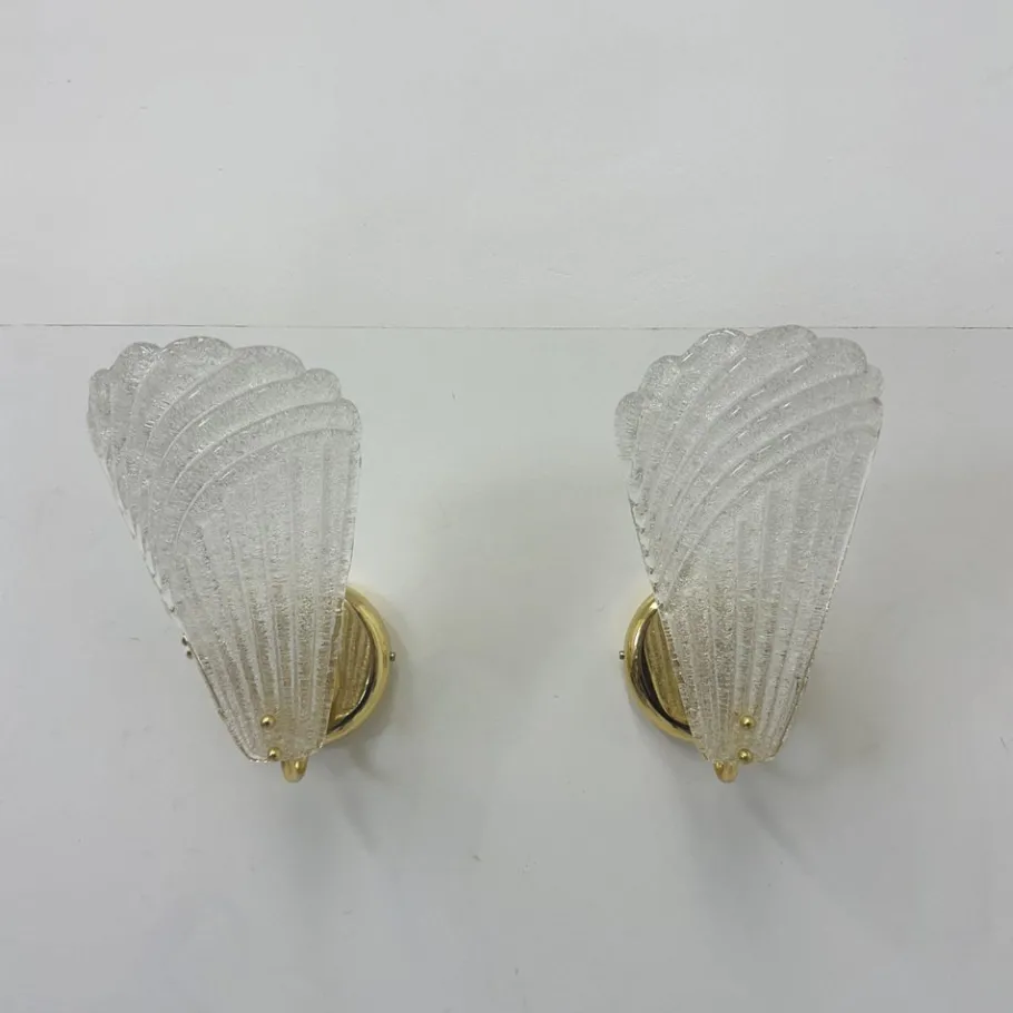 Best Pamono Murano Glass Wall Lamps, Italy, 1970s, Set of 2