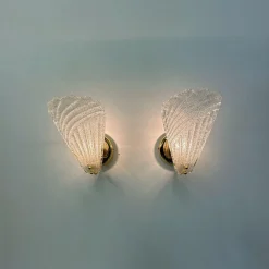 Best Pamono Murano Glass Wall Lamps, Italy, 1970s, Set of 2