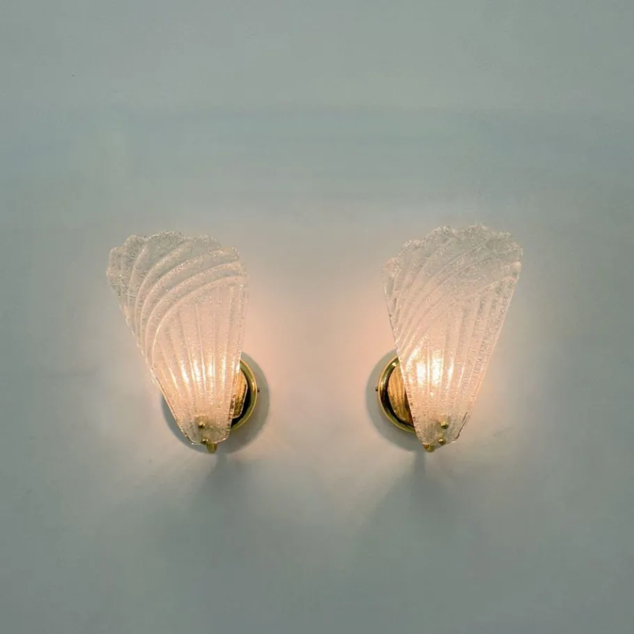 Best Pamono Murano Glass Wall Lamps, Italy, 1970s, Set of 2
