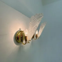 Best Pamono Murano Glass Wall Lamps, Italy, 1970s, Set of 2