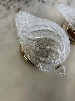 Hot Pamono Murano Glass Wall Lamps in the style of Venini, 1980s, Set of 3