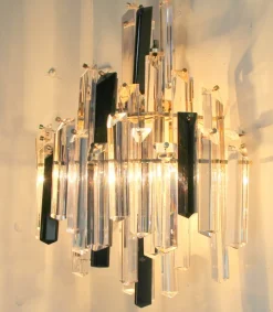 Discount Pamono Murano Glass Wall Lights attributed to Paolo Venini, 1970s, Set of 2