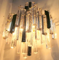 Discount Pamono Murano Glass Wall Lights attributed to Paolo Venini, 1970s, Set of 2