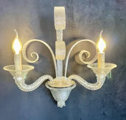 Clearance Pamono Murano Glass Wall Lights, Set of 2