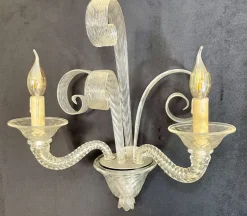 Clearance Pamono Murano Glass Wall Lights, Set of 2