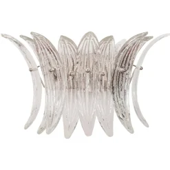 Discount Pamono Murano Glass Wall Sconce with Leaves, Italy, 1980s