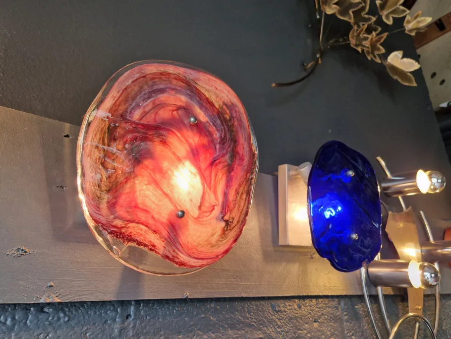 Best Pamono Murano Glass Wall Sconce, 1970s