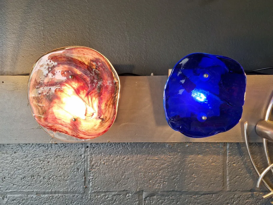 Best Pamono Murano Glass Wall Sconce, 1970s