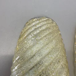 Hot Pamono Murano Gold Flake Ice Glass Wall Sconces, Germany, 1980s, Set of 2