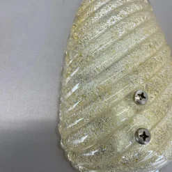 Hot Pamono Murano Gold Flake Ice Glass Wall Sconces, Germany, 1980s, Set of 2