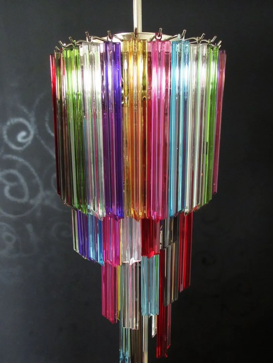 Clearance Pamono Murano Multicolor Mariangela Chandelier , 1990