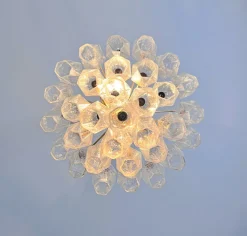 New Pamono Murano Poliedri Chandelier from Carlo Scarpa Design, 1990