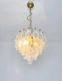 New Pamono Murano Poliedri Chandelier from Carlo Scarpa Design, 1990