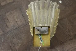 Sale Pamono Murano Pulegoso Gold Glass Sconces from Barovier & Toso, 1990s, Set of 2