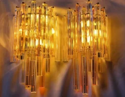 Clearance Pamono Murano Sconces by Venini, 1970s, Set of 2