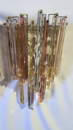 Clearance Pamono Murano Sconces by Venini, 1970s, Set of 2