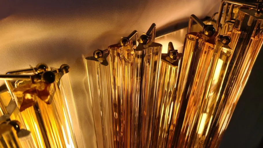 Clearance Pamono Murano Sconces by Venini, 1970s, Set of 2