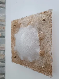 Clearance Pamono Murano Slab Wall Light attributed to Mazzega, 1970s