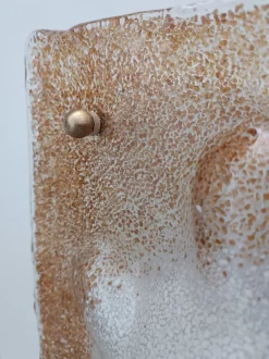 Clearance Pamono Murano Slab Wall Light attributed to Mazzega, 1970s