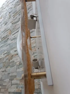 Clearance Pamono Murano Slab Wall Light attributed to Mazzega, 1970s