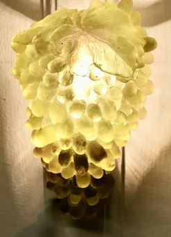 Discount Pamono Murano Style Green Glass Grape Wall Light, 1920s