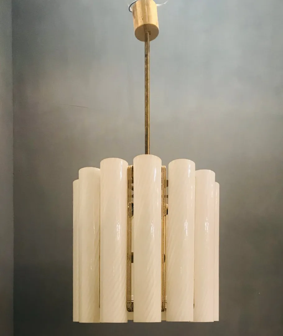 Discount Pamono Murano Swirl Glass Chandelier by Paolo Venini for Murano, 1960s