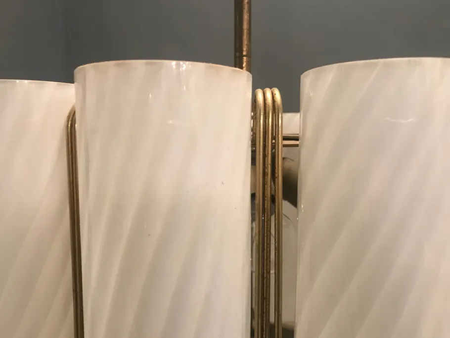 Discount Pamono Murano Swirl Glass Chandelier by Paolo Venini for Murano, 1960s