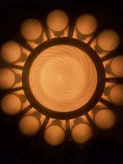 Discount Pamono Murano Swirl Glass Chandelier by Paolo Venini for Murano, 1960s