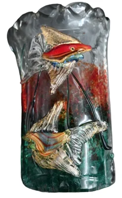 New Pamono Murano Wall Lamp by Alfredo Barbini for Made Murano Glass, Set of 2