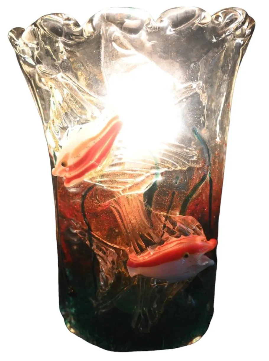 New Pamono Murano Wall Lamp by Alfredo Barbini for Made Murano Glass, Set of 2