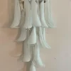 New Pamono Murano Wall Lamps in White from Mazzega, Set of 2