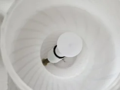 Outlet Pamono Murano White Swirl Mushroom Lamp, 1970s