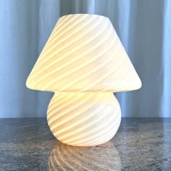 Outlet Pamono Mushroom Murano Glass Table Lamp, 1970s