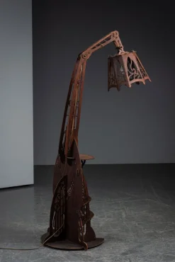 Hot Pamono Naive Amsterdam School Standing Lamp, 1920s