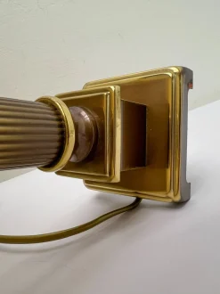 Pamono Neoclassic Style Table Lamps in Brass, 1970s, Set of 2