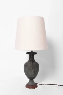New Pamono Neoclassical Blackened Iron Lamp, 1920s