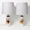 Outlet Pamono Neoclassical Ceramic Lamps, 1940s, Set of 2