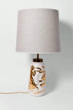 Outlet Pamono Neoclassical Ceramic Lamps, 1940s, Set of 2