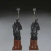 New Pamono Neo-Classical Figural Lamps, 1880, Set of 2