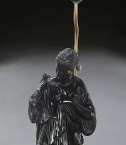 New Pamono Neo-Classical Figural Lamps, 1880, Set of 2