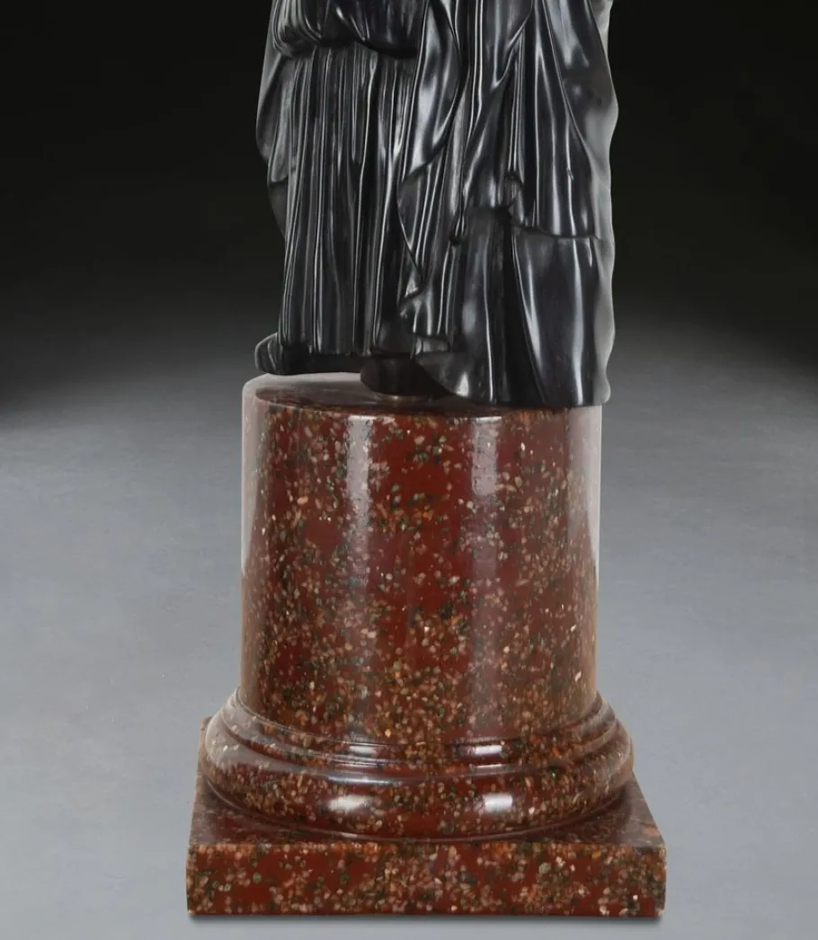 New Pamono Neo-Classical Figural Lamps, 1880, Set of 2