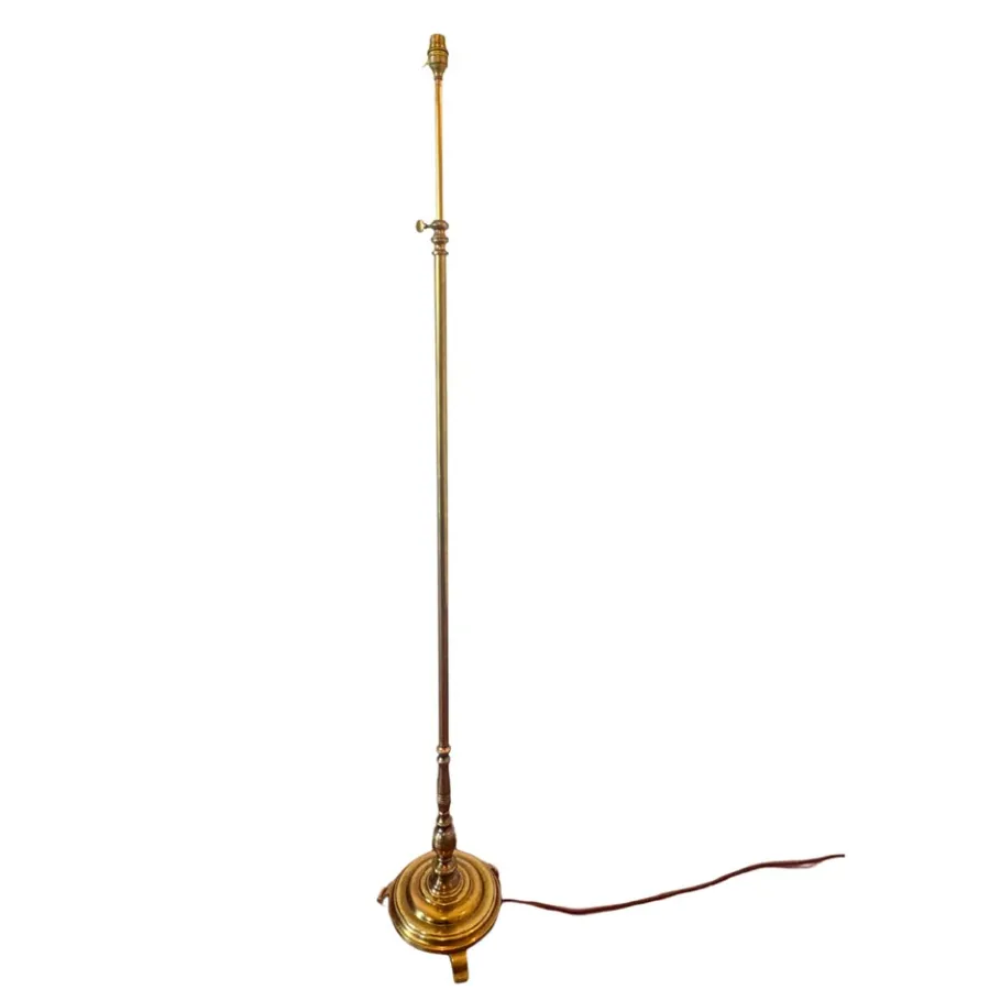 Best Pamono Neoclassical French Adjustable Brass Floor Lamp attributed to Maison Jansen, 1940s