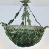 Hot Pamono Neoclassical Murano Glass Flower Chandelier