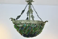 Hot Pamono Neoclassical Murano Glass Flower Chandelier