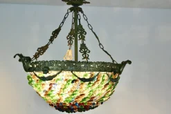 Hot Pamono Neoclassical Murano Glass Flower Chandelier