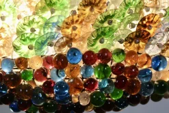 Hot Pamono Neoclassical Murano Glass Flower Chandelier