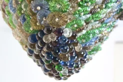 Hot Pamono Neoclassical Murano Glass Flower Chandelier