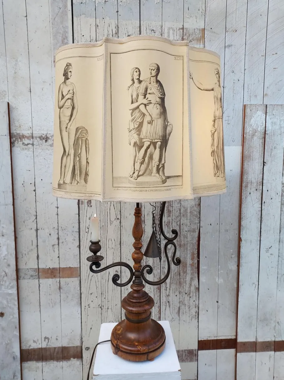Best Pamono Neoclassical Table Lamp in Wrought Iron, 1950s