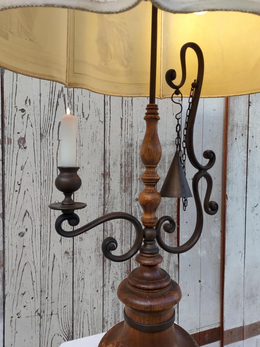 Best Pamono Neoclassical Table Lamp in Wrought Iron, 1950s